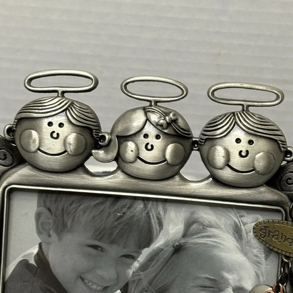 Fetco Grandkids Picture Frame Angels 5” x 3.5” Photo Keepsake Grandparent Gift